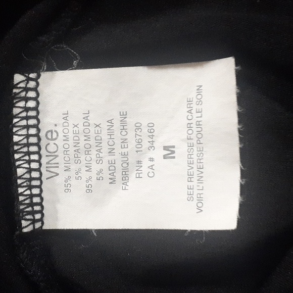 Vince Women's Draped Tank Black Size Medium - Picture 5 of 8